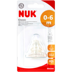 NUK Соска силикон 0-6 мес для каши 709146