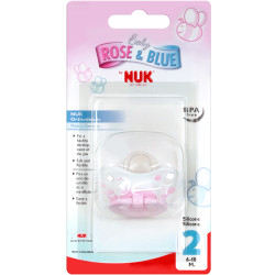 NUK Соска-пустышка силикон 6-8 мес Baby Rose 10735142