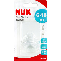 NUK Соска силикон 6-18 мес First Choice Plus  M