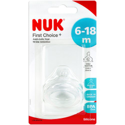 NUK Соска силикон 6-18 мес First Choice Plus 10721274 L