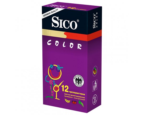 Sico Презервативы №12 Color цветные