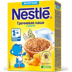 Нестле Каша молочная 220 г гречневая курага