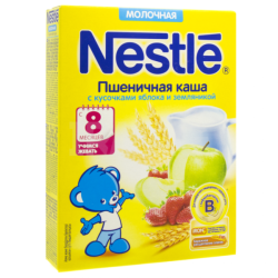 Нестле Каша молочно пшеница  ябл.земл 220 гр
