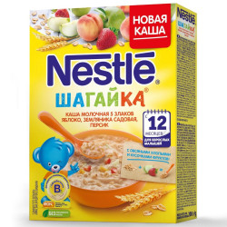 Нестле каша сух мол.5 злаков ябл. клуб, персик 9*200гр