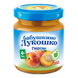 Бабушкино лукошко 100 г пюре персиковое без сахара