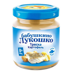 Бабушкино лукошко 100 г пюре треска с картофелем