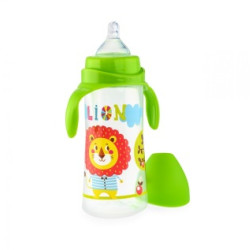 HAPPY CARE Бутылочка для кормления из полипропилена Sweet baby с ручками с силиконовой соской 330 мл HAPPY CARE Бутылочка для кормления из полипропилена Sweet baby с ручками с силиконовой соской 330 мл