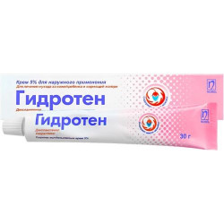Гидротен 5% 30 г мазь в тубе наруж. Гидротен 5% 30 г мазь в тубе наруж.