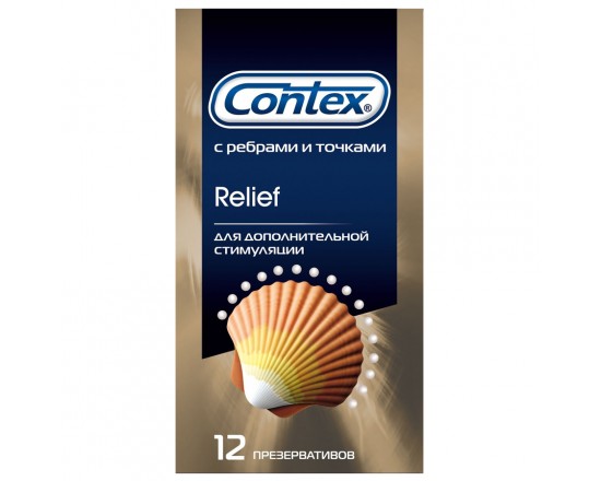 Презервативы Contex №12 Relief с ребрами и точками