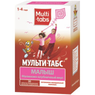 Мульти-табс Малыш д/детей от 1 до 4 лет №30 табл.жев.детск.