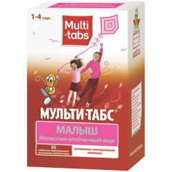 Мульти-табс Малыш д/детей от 1 до 4 лет №30 табл.жев.детск. Мульти-табс Малыш д/детей от 1 до 4 лет №30 табл.жев.детск.