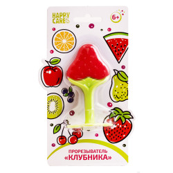 HAPPY CARE Прорезыватель "Клубничка" HAPPY CARE Прорезыватель "Клубничка"