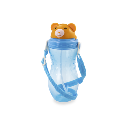 HAPPY CARE Поильник с трубочкой и лентой "Мишка" 470 мл HAPPY CARE Поильник с трубочкой и лентой "Мишка" 470 мл