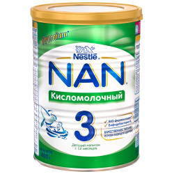 Смесь молочная Нестле Nan 400 г, 3 Кисломолочный Смесь молочная Нестле Nan 400 г, 3 Кисломолочный
